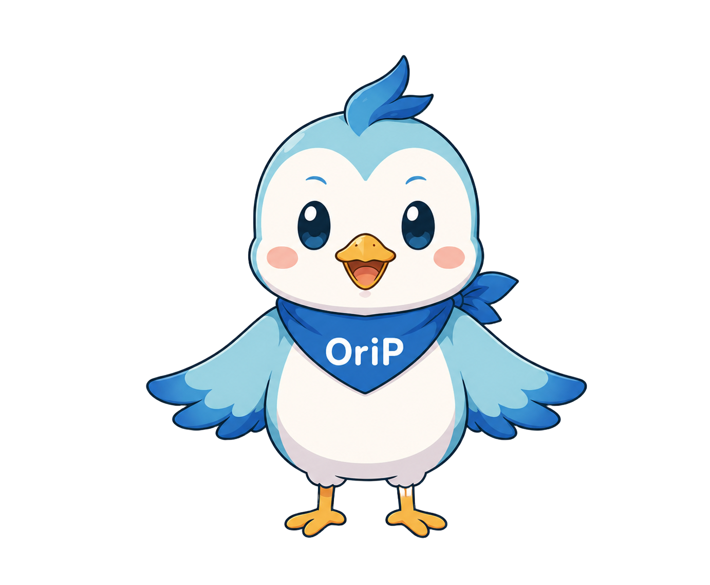 OriPキャラクターの正面の基本立ち姿